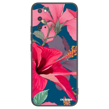 Picasee crna silikonska maskica za Samsung Galaxy S20 G980F - Hibiscus