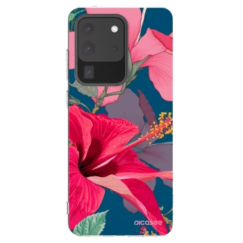 Picasee silikonska prozirna maskica za Samsung Galaxy S20 Ultra 5G G988F - Hibiscus
