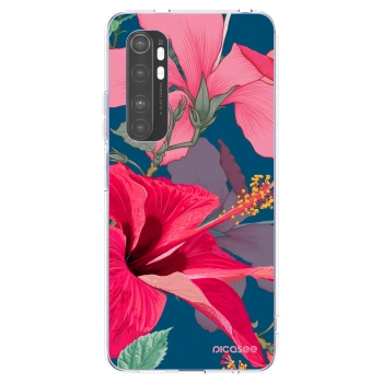 Picasee silikonska prozirna maskica za Xiaomi Mi Note 10 Lite - Hibiscus
