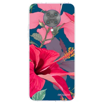 Picasee silikonska prozirna maskica za Xiaomi Poco F2 Pro - Hibiscus