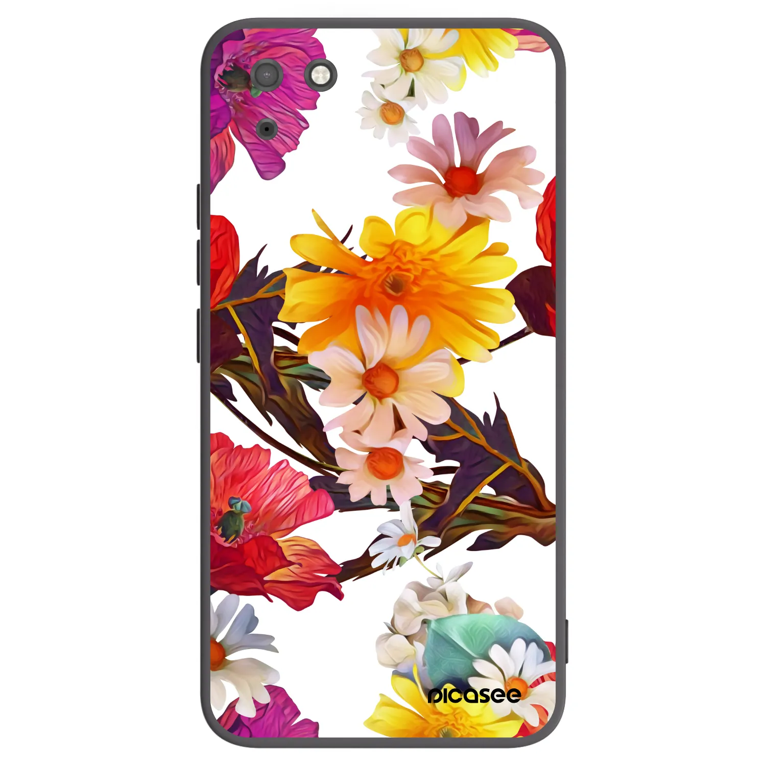 Picasee crna silikonska maskica za Huawei Y5P - Meadow