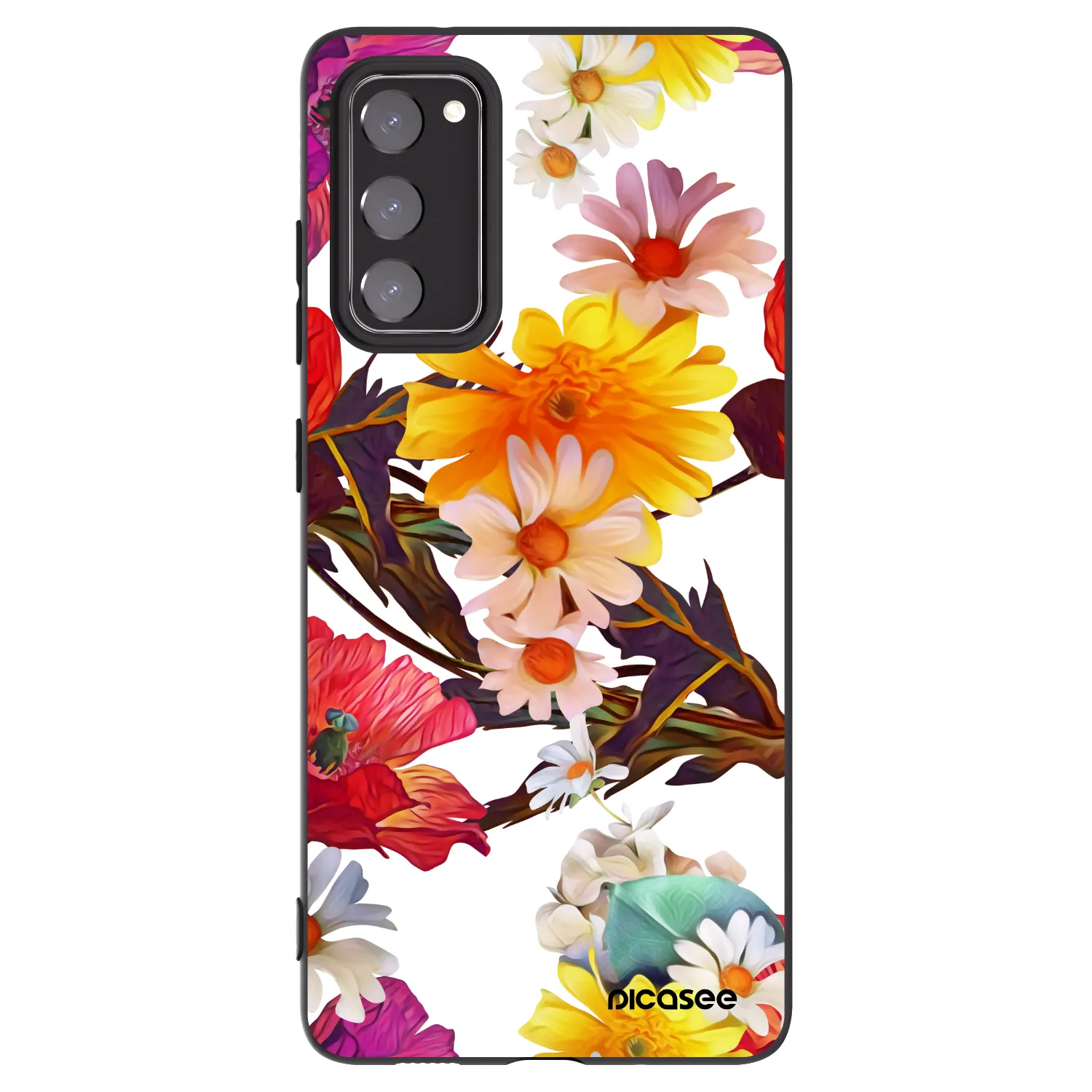 Picasee crna silikonska maskica za Samsung Galaxy S20 FE - Meadow