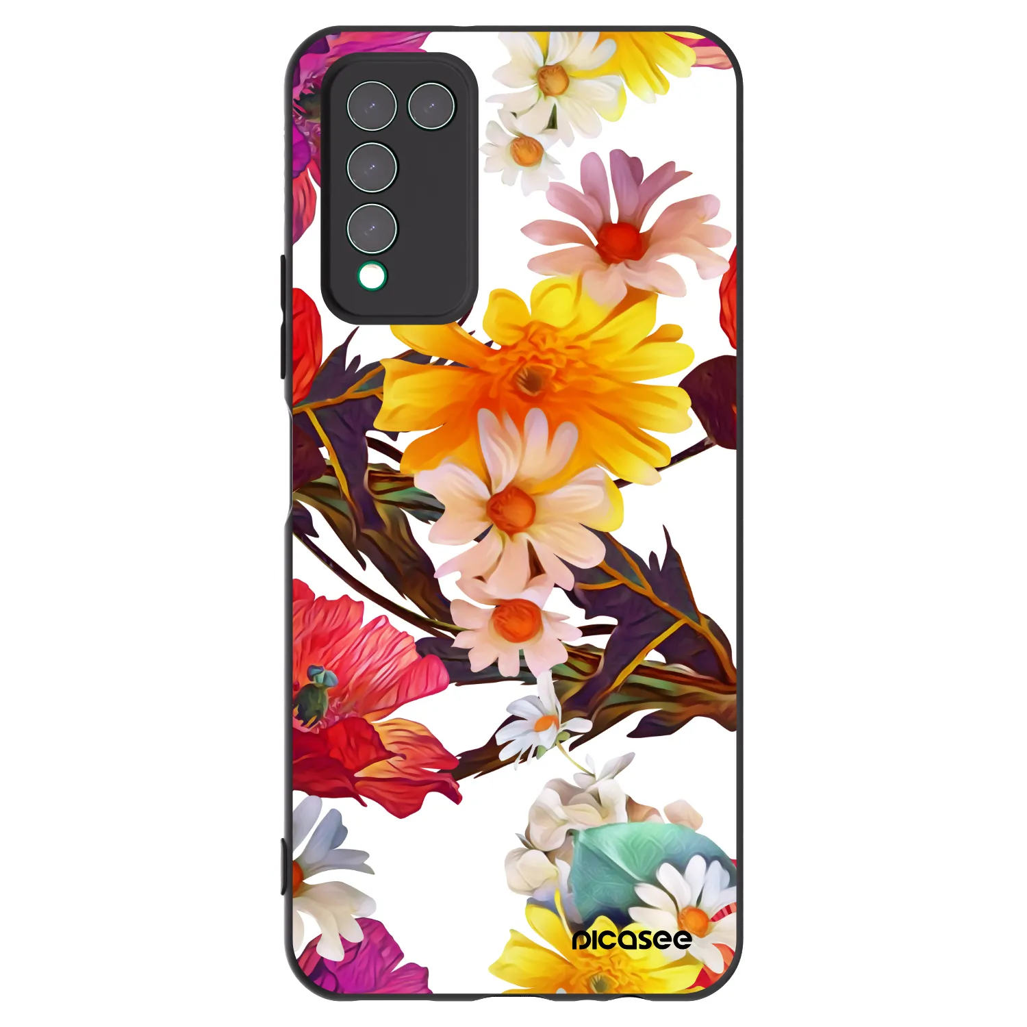 Picasee crna silikonska maskica za Honor 10X Lite - Meadow