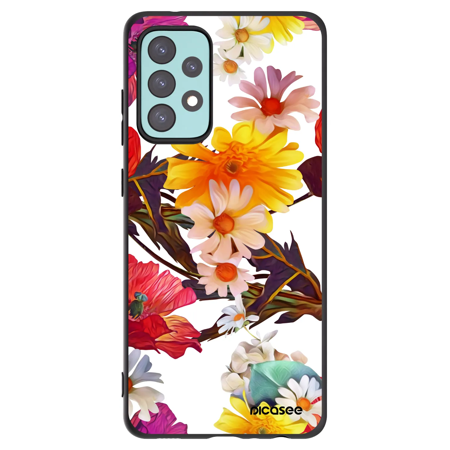 Picasee crna silikonska maskica za Samsung Galaxy A72 A725F - Meadow