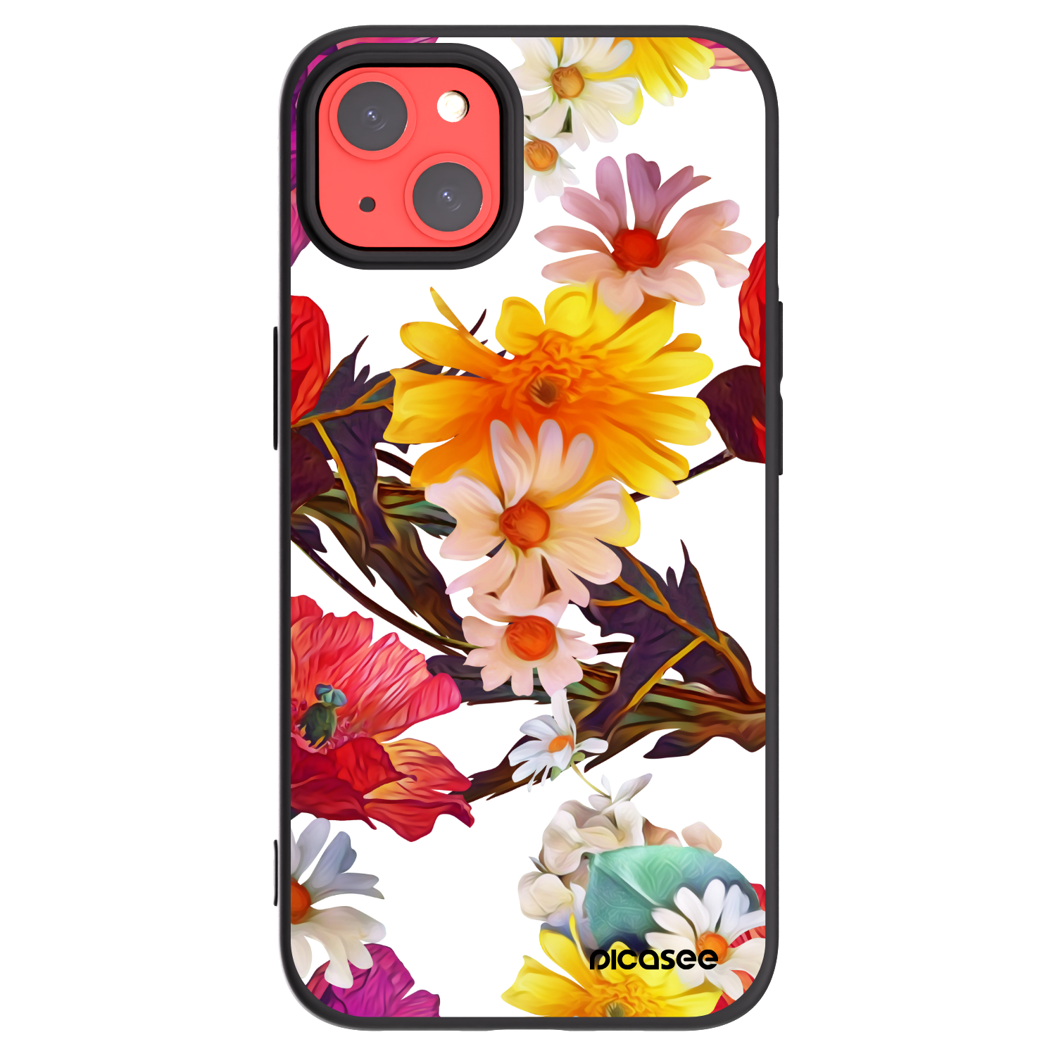 Picasee crna silikonska maskica za Apple iPhone 13 - Meadow
