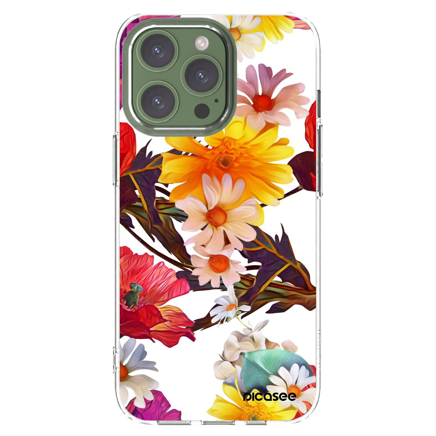 Picasee silikonska prozirna maskica za Apple iPhone 13 Pro - Meadow