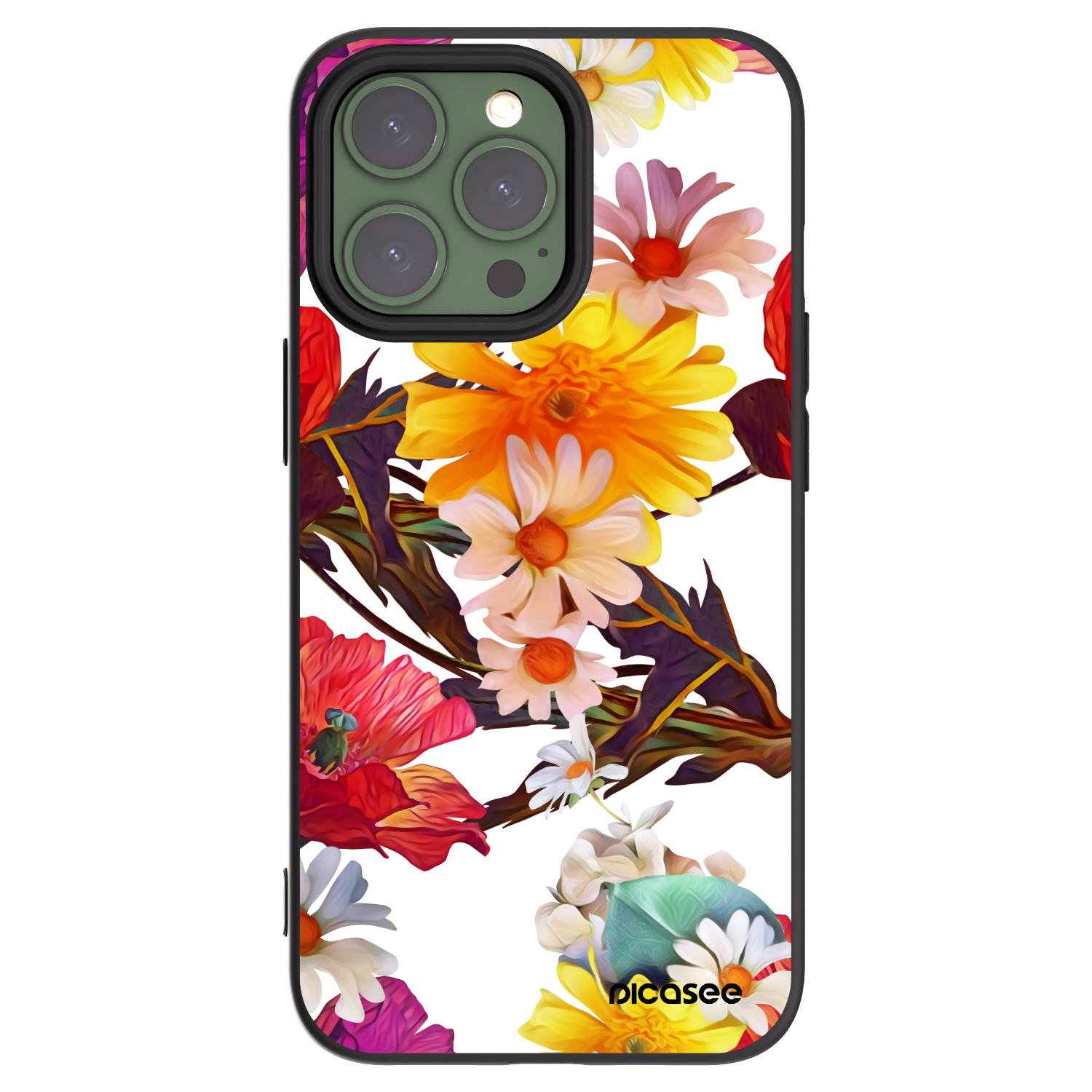 Picasee crna silikonska maskica za Apple iPhone 13 Pro - Meadow