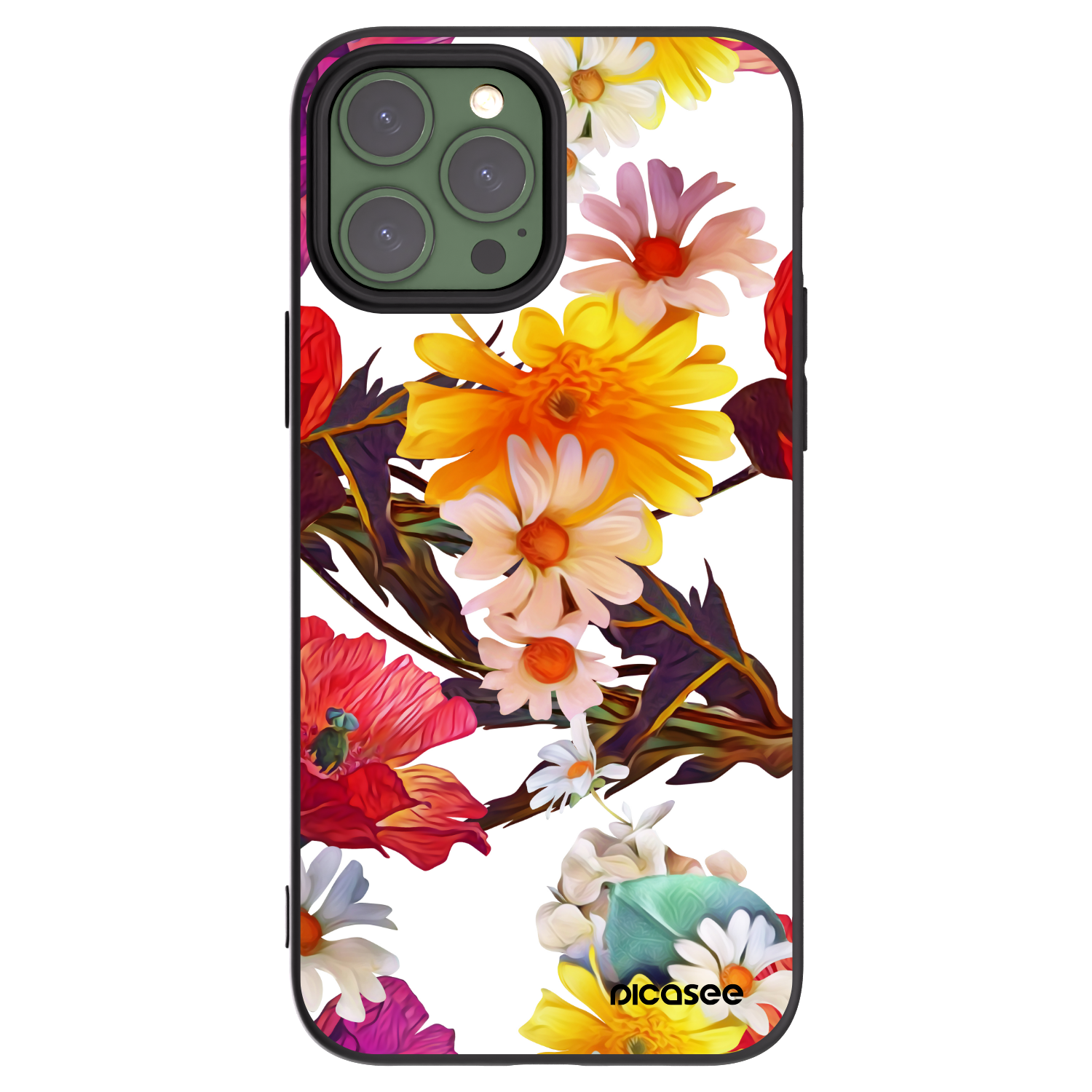 Picasee crna silikonska maskica za Apple iPhone 13 Pro Max - Meadow