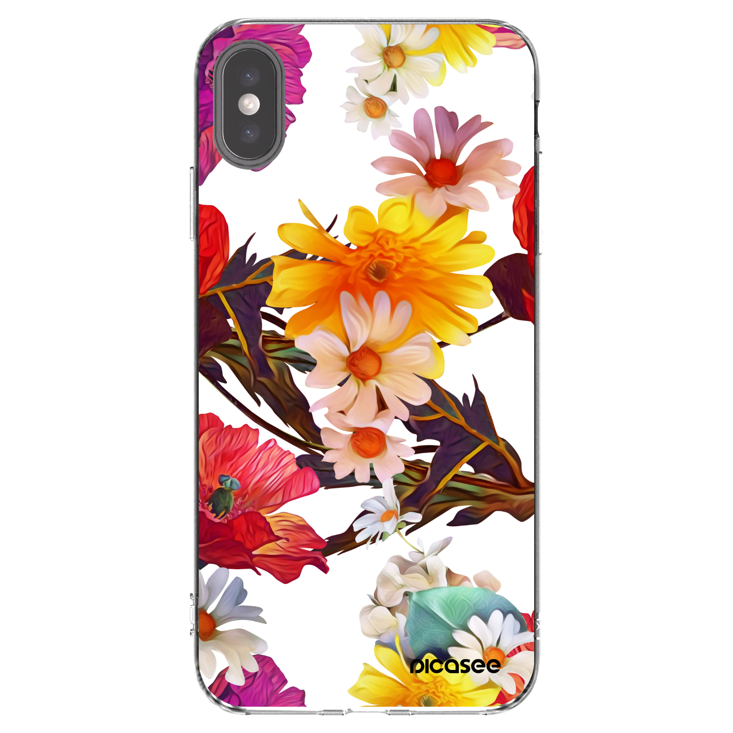Picasee silikonska prozirna maskica za Apple iPhone XS Max - Meadow