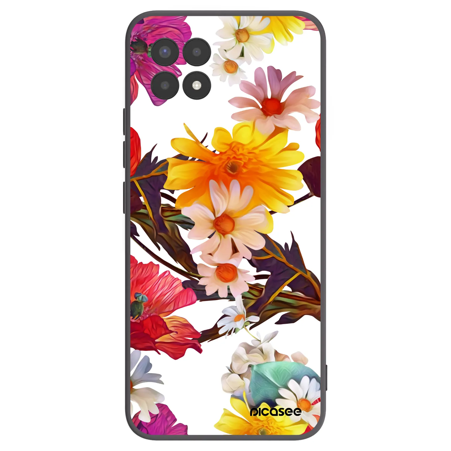 Picasee crna silikonska maskica za Realme 8i - Meadow