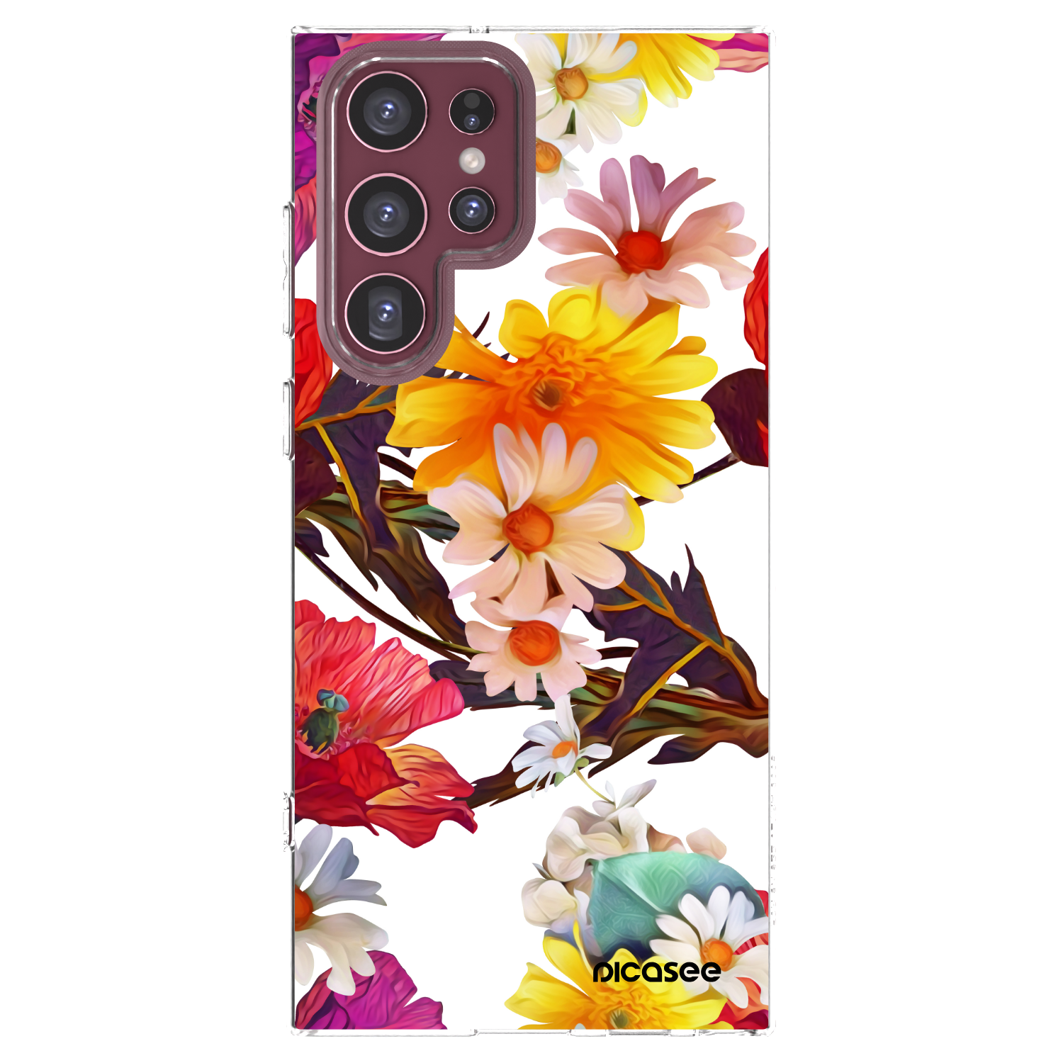 Picasee silikonska prozirna maskica za Samsung Galaxy S22 Ultra 5G - Meadow