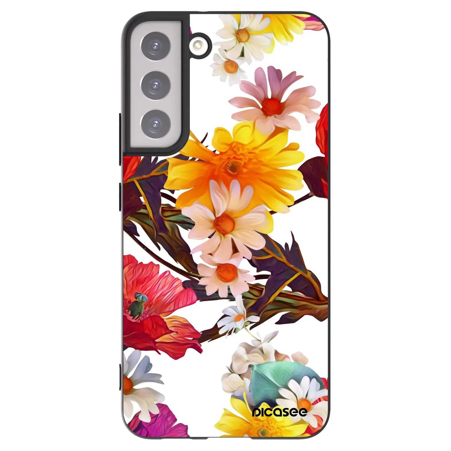 Picasee crna silikonska maskica za Samsung Galaxy S22+ 5G - Meadow
