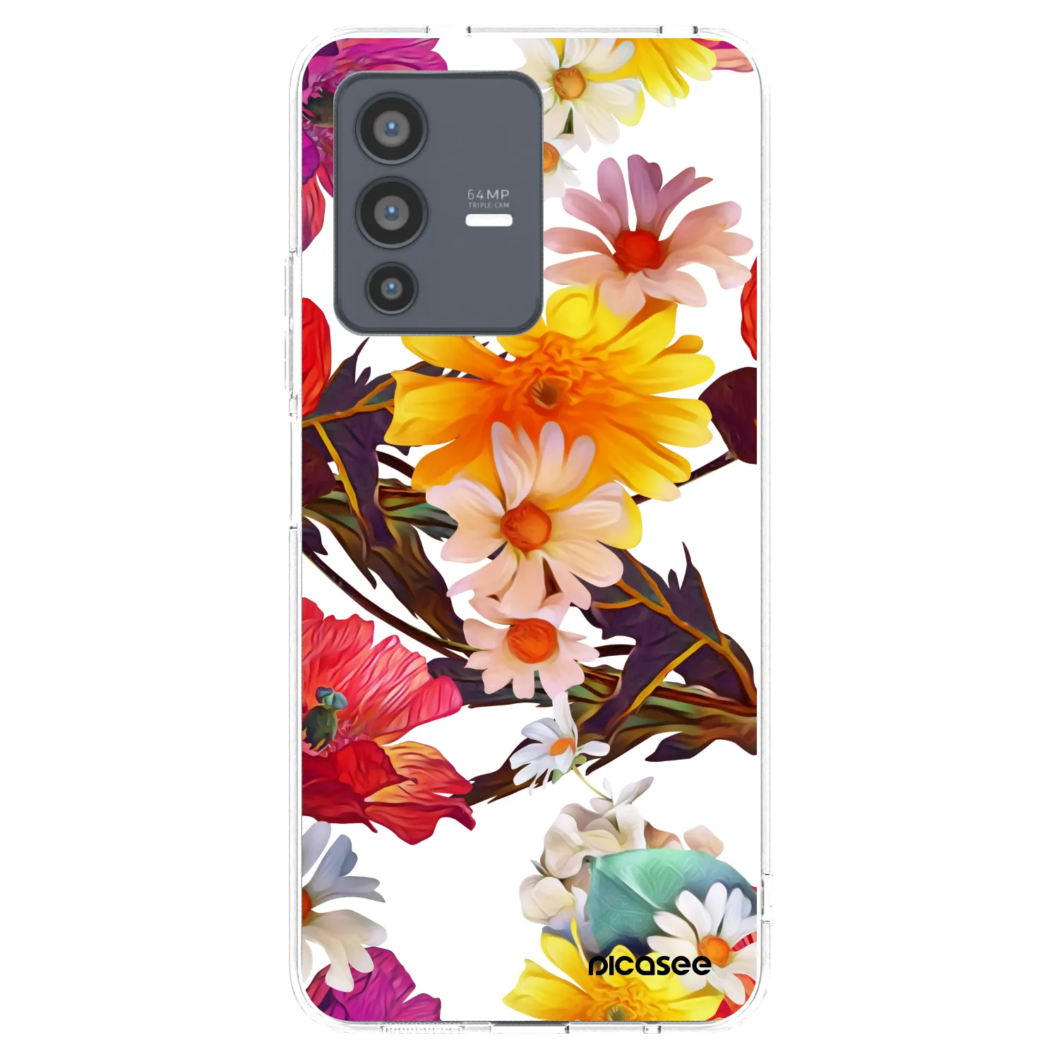 Picasee silikonska prozirna maskica za Vivo V23 5G - Meadow