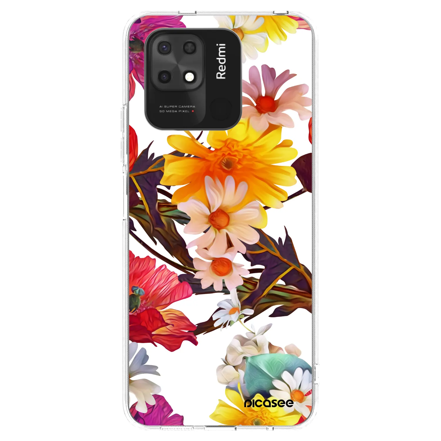 Picasee silikonska prozirna maskica za Xiaomi Redmi 10C - Meadow