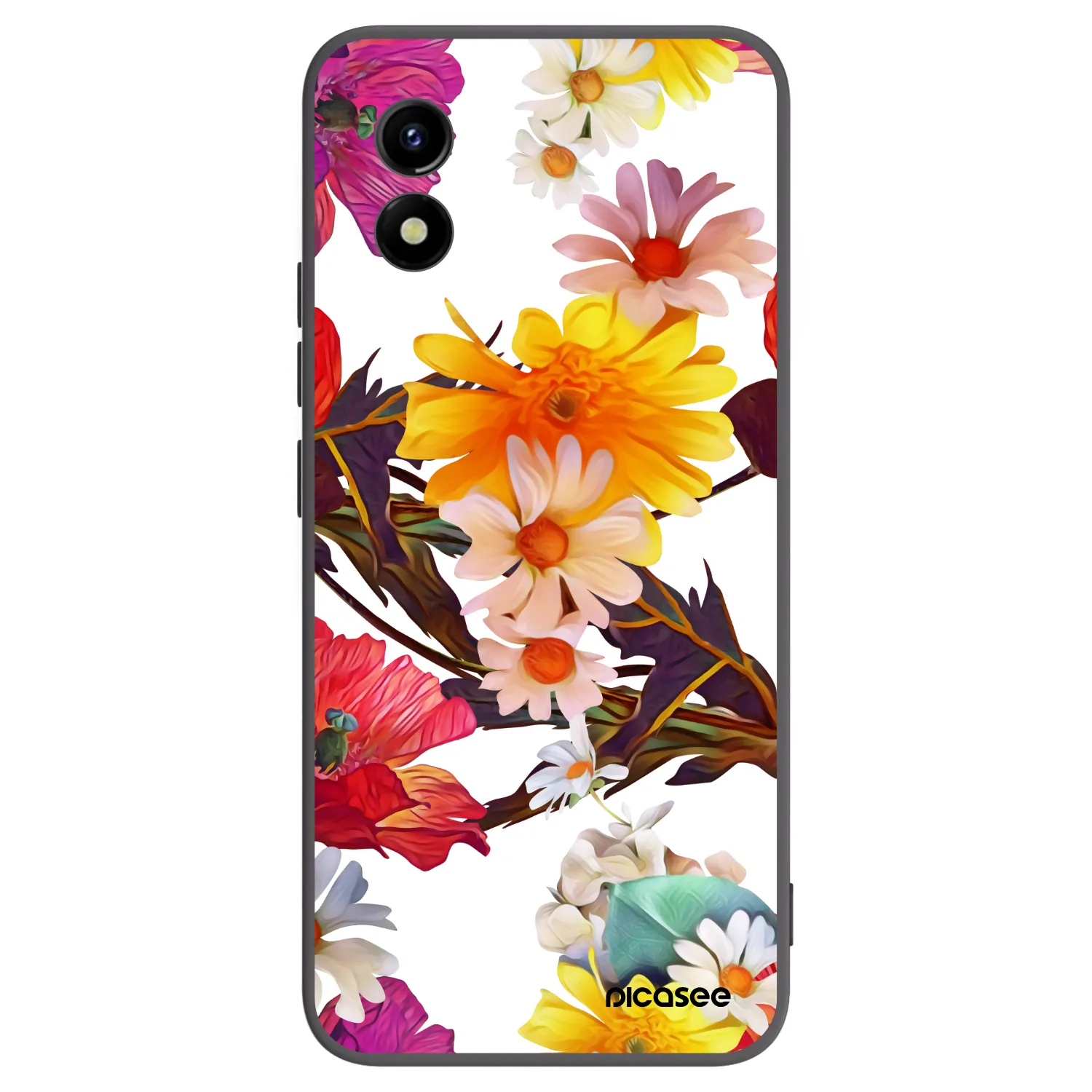 Picasee crna silikonska maskica za Vivo Y01 - Meadow