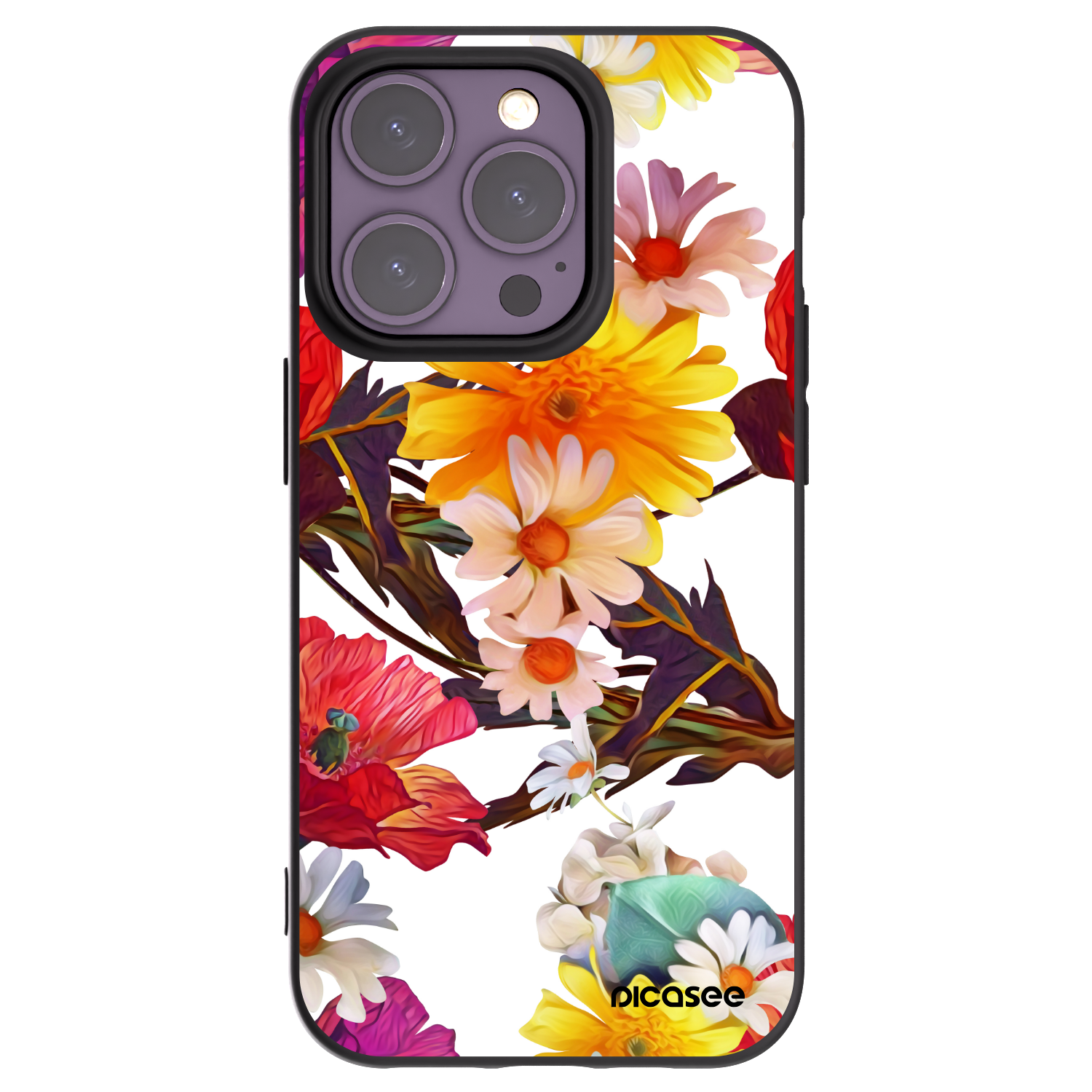 Picasee crna silikonska maskica za Apple iPhone 14 Pro - Meadow