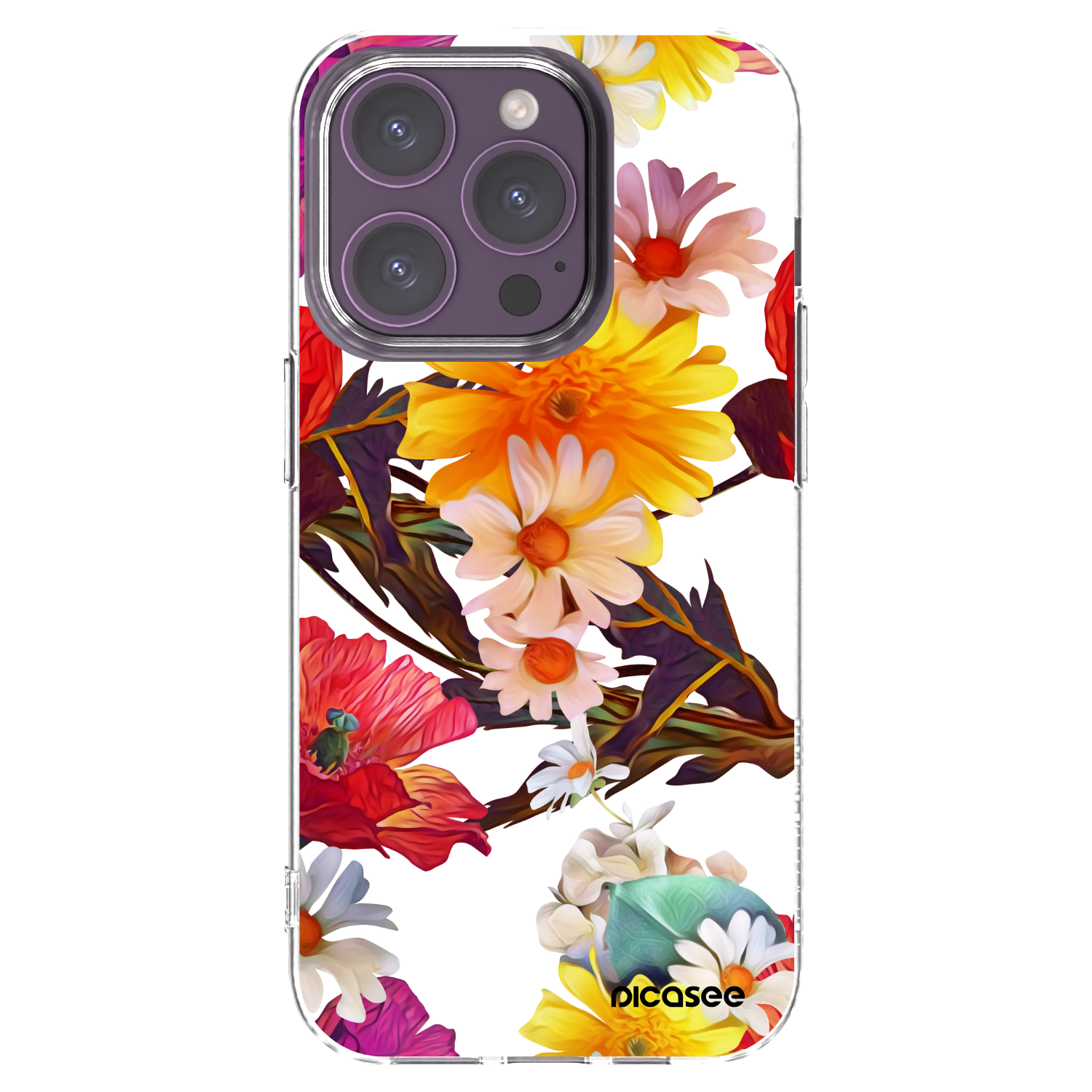 Picasee silikonska prozirna maskica za Apple iPhone 14 Pro - Meadow