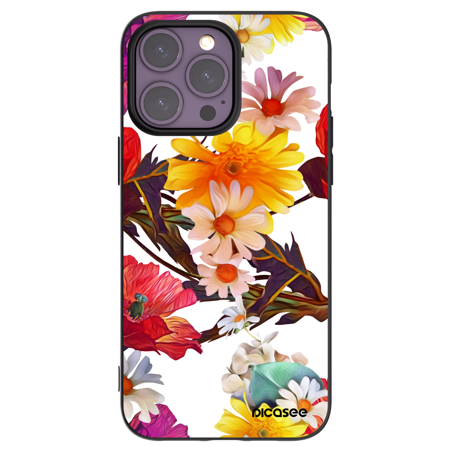 Picasee crna silikonska maskica za Apple iPhone 14 Pro Max - Meadow