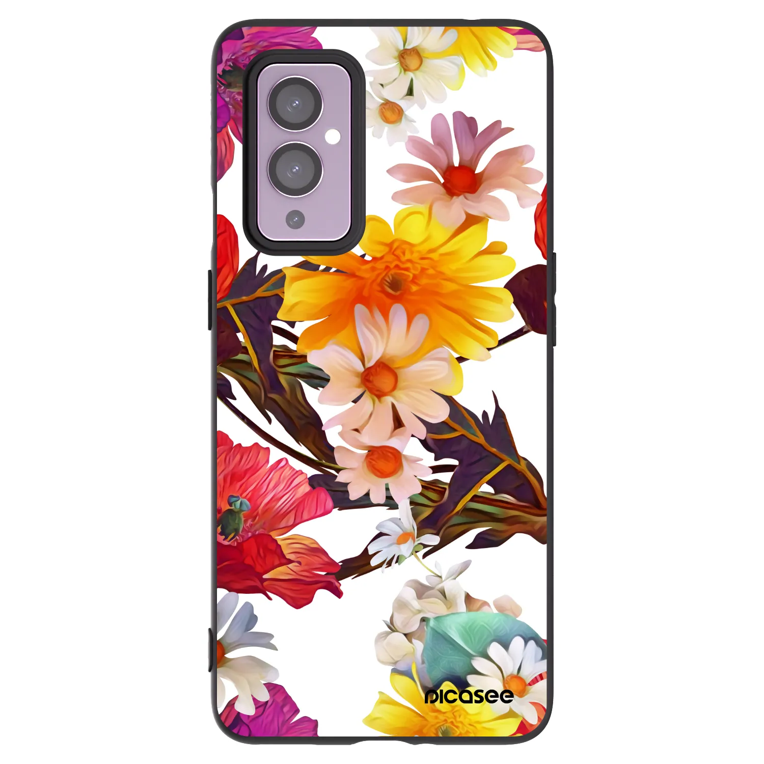 Picasee crna silikonska maskica za OnePlus 9 - Meadow
