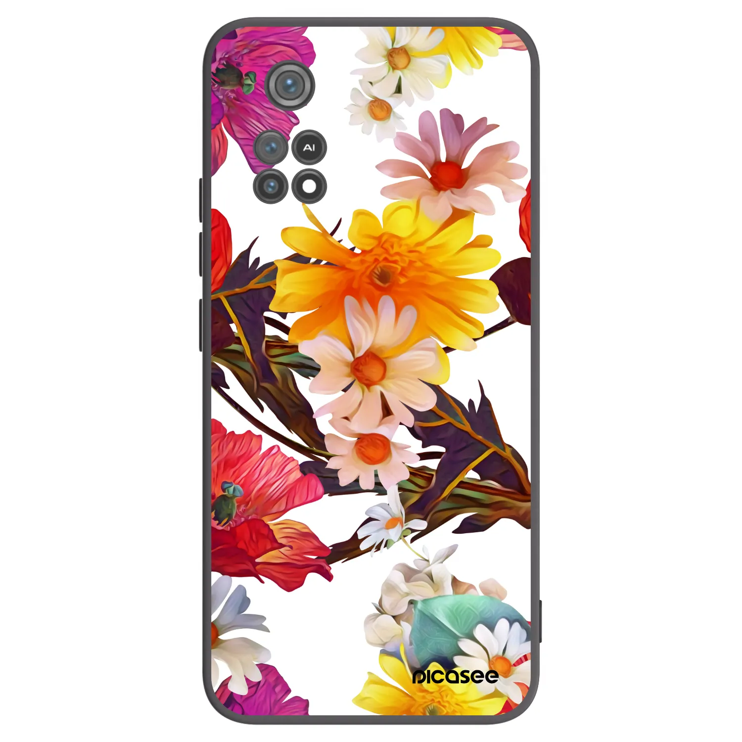 Picasee crna silikonska maskica za Xiaomi Poco M4 Pro - Meadow