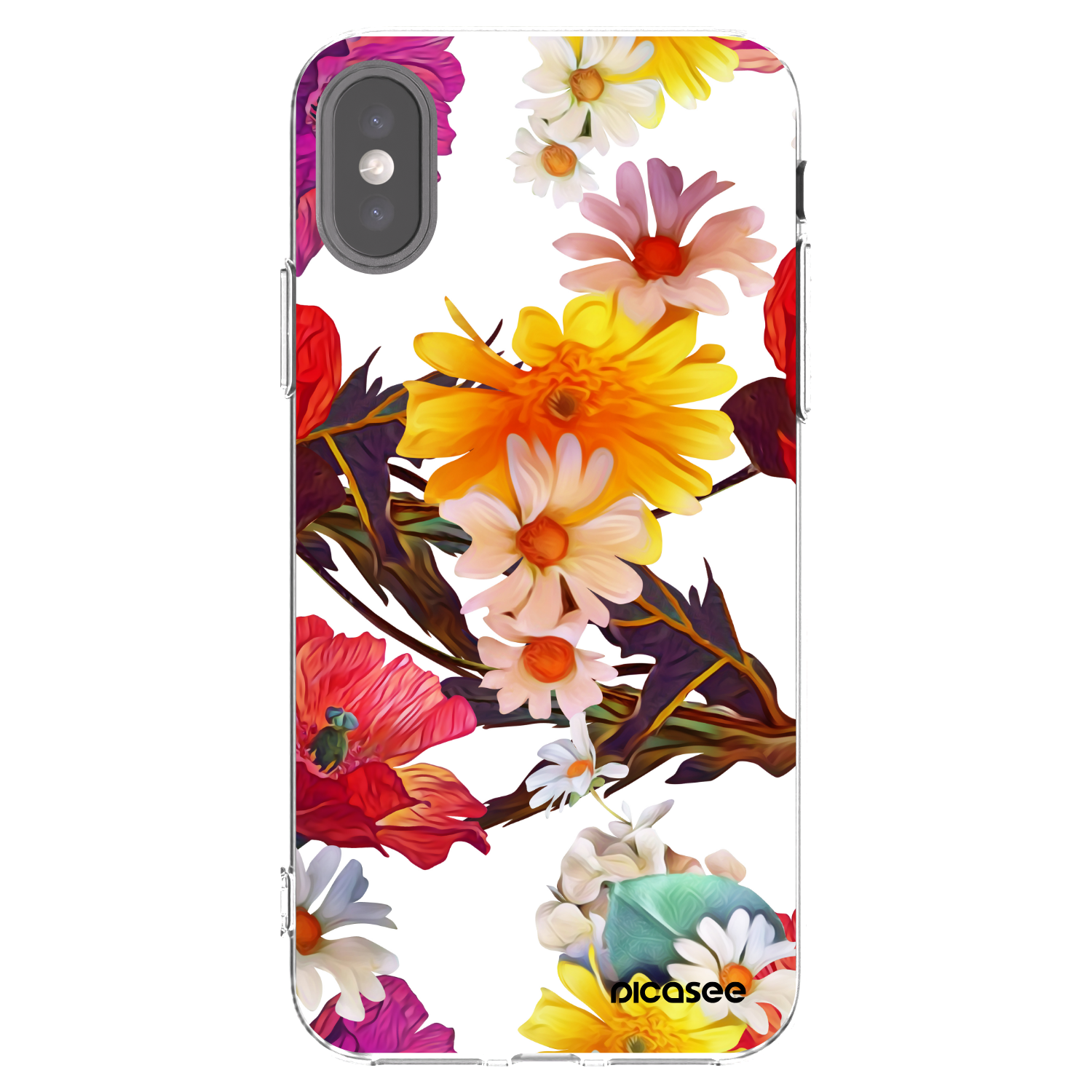 Picasee silikonska prozirna maskica za Apple iPhone X/XS - Meadow