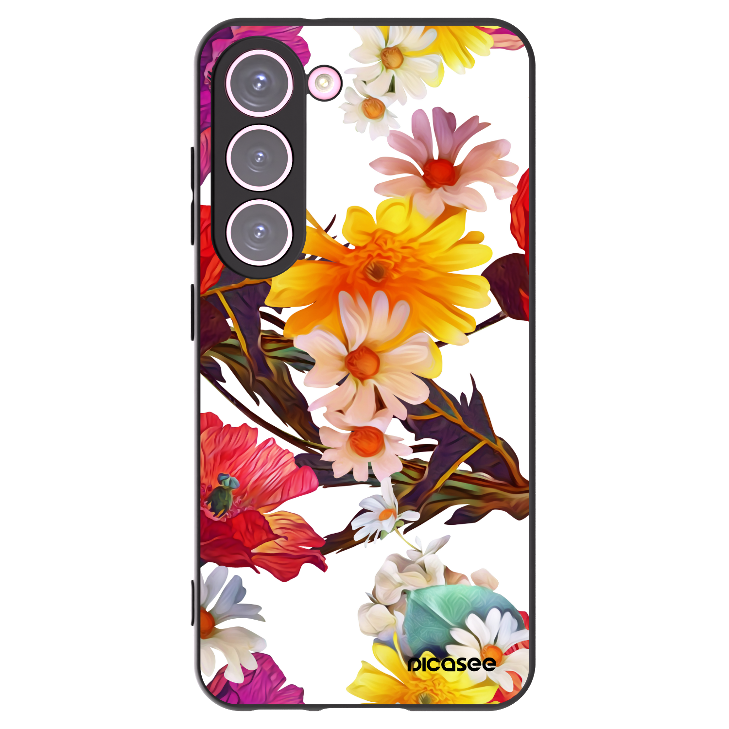 Picasee crna silikonska maskica za Samsung Galaxy S23 5G - Meadow
