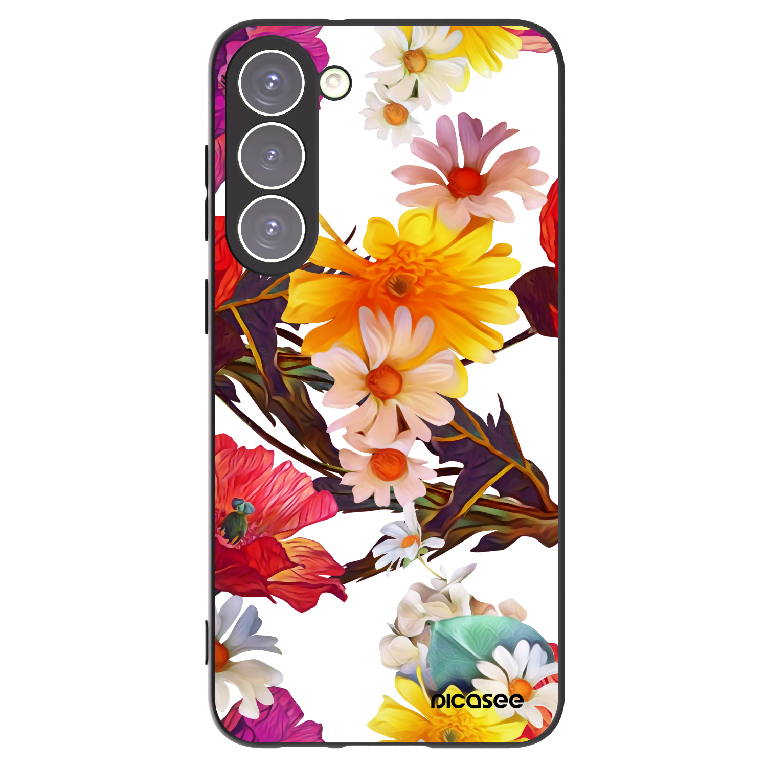 Picasee crna silikonska maskica za Samsung Galaxy S23+ 5G - Meadow