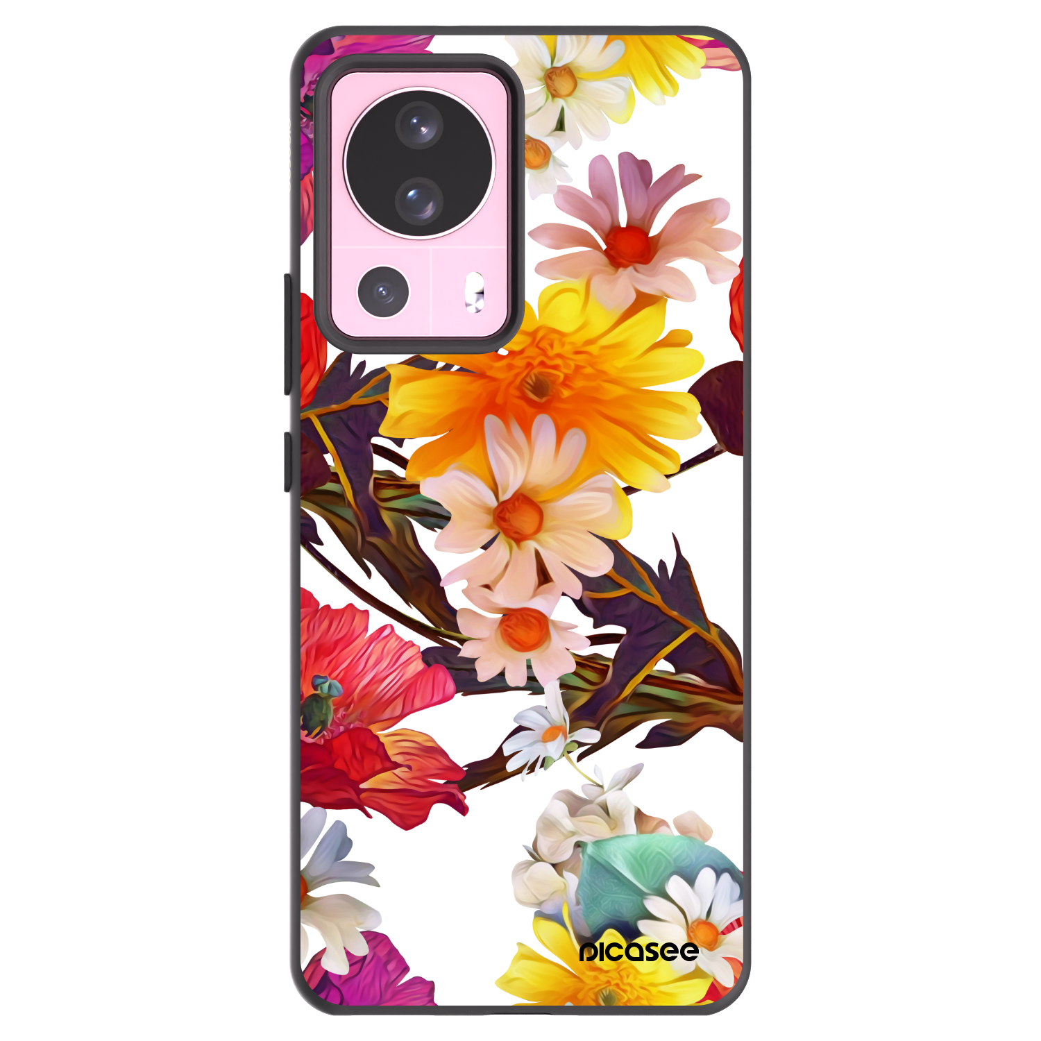 Picasee crna silikonska maskica za Xiaomi 13 Lite - Meadow