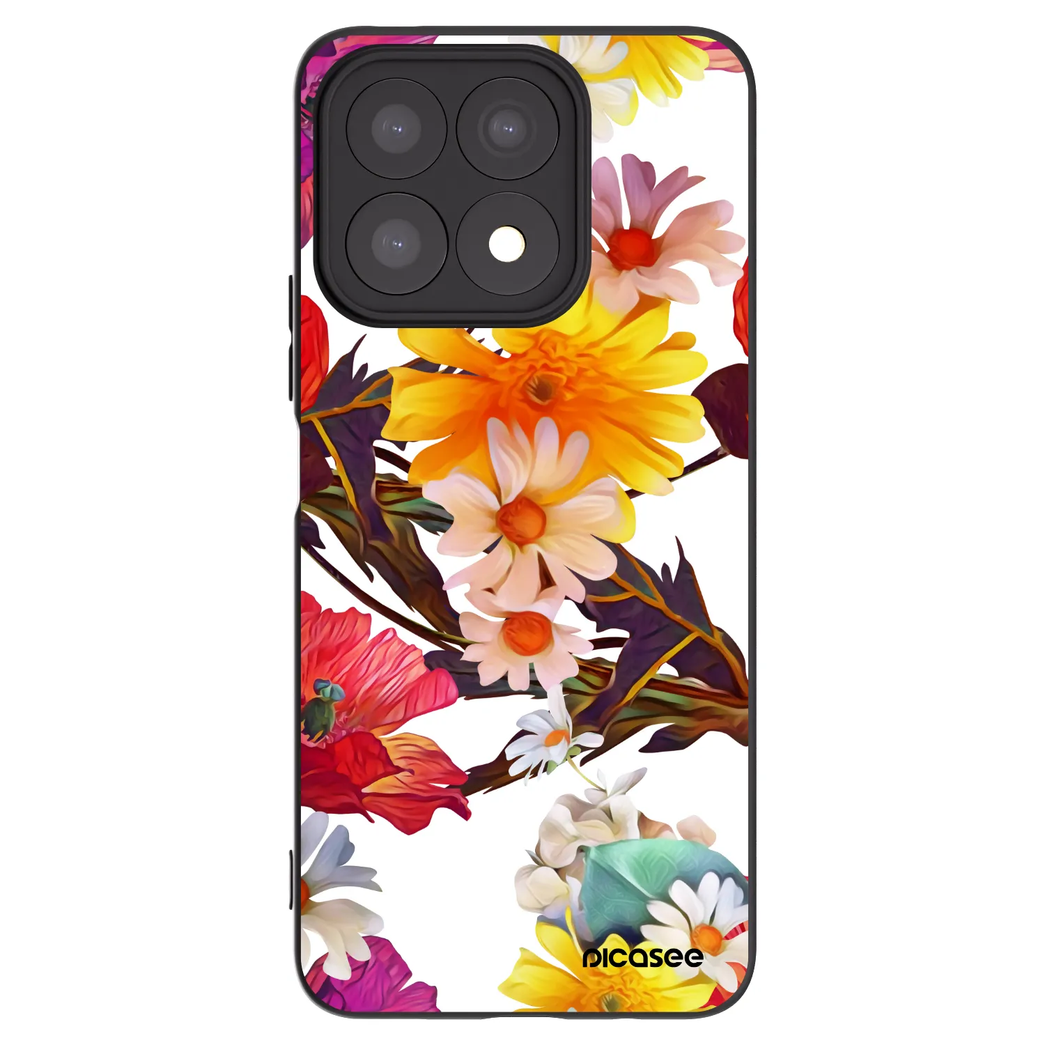 Picasee crna silikonska maskica za Honor X8a - Meadow