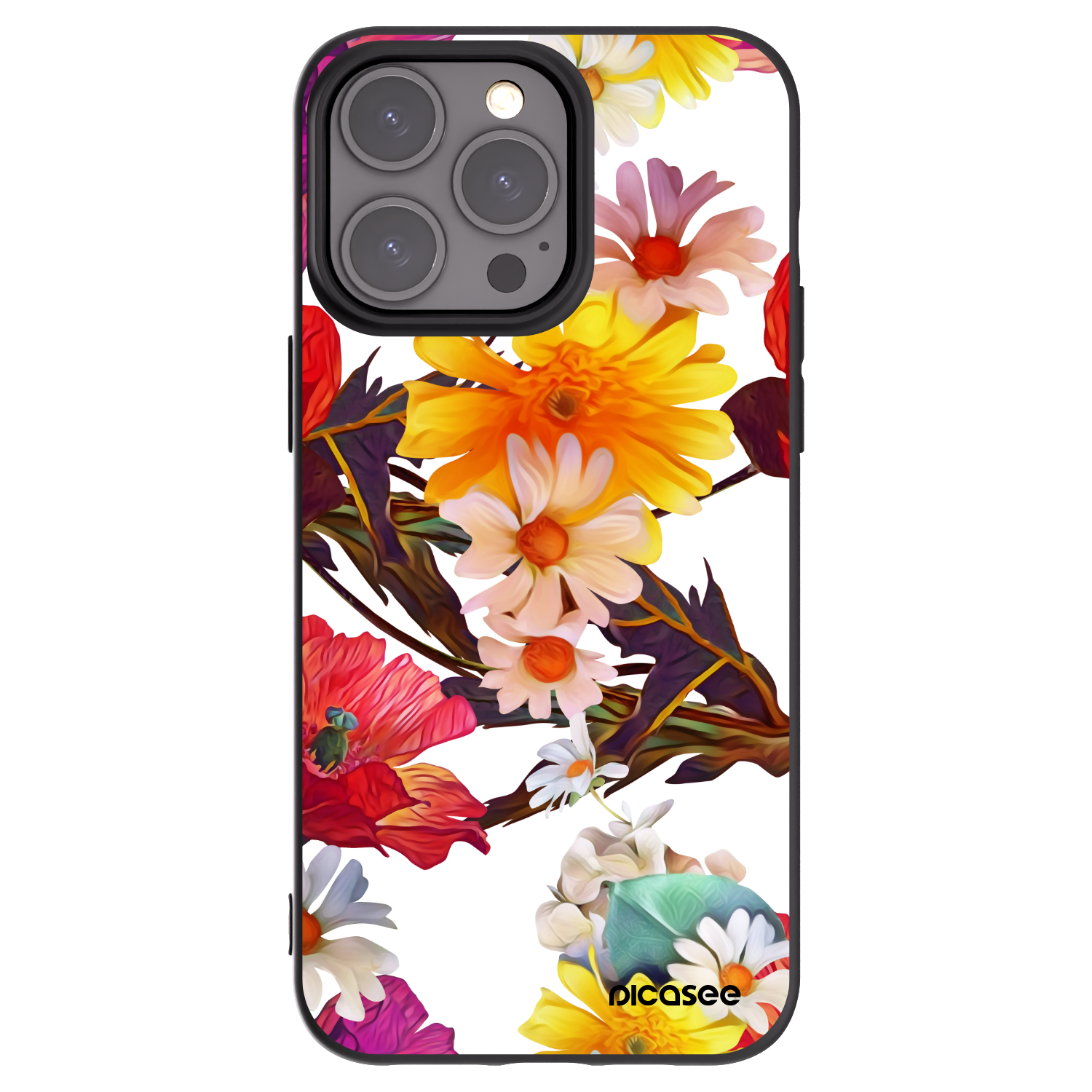Picasee crna silikonska maskica za Apple iPhone 15 Pro Max - Meadow