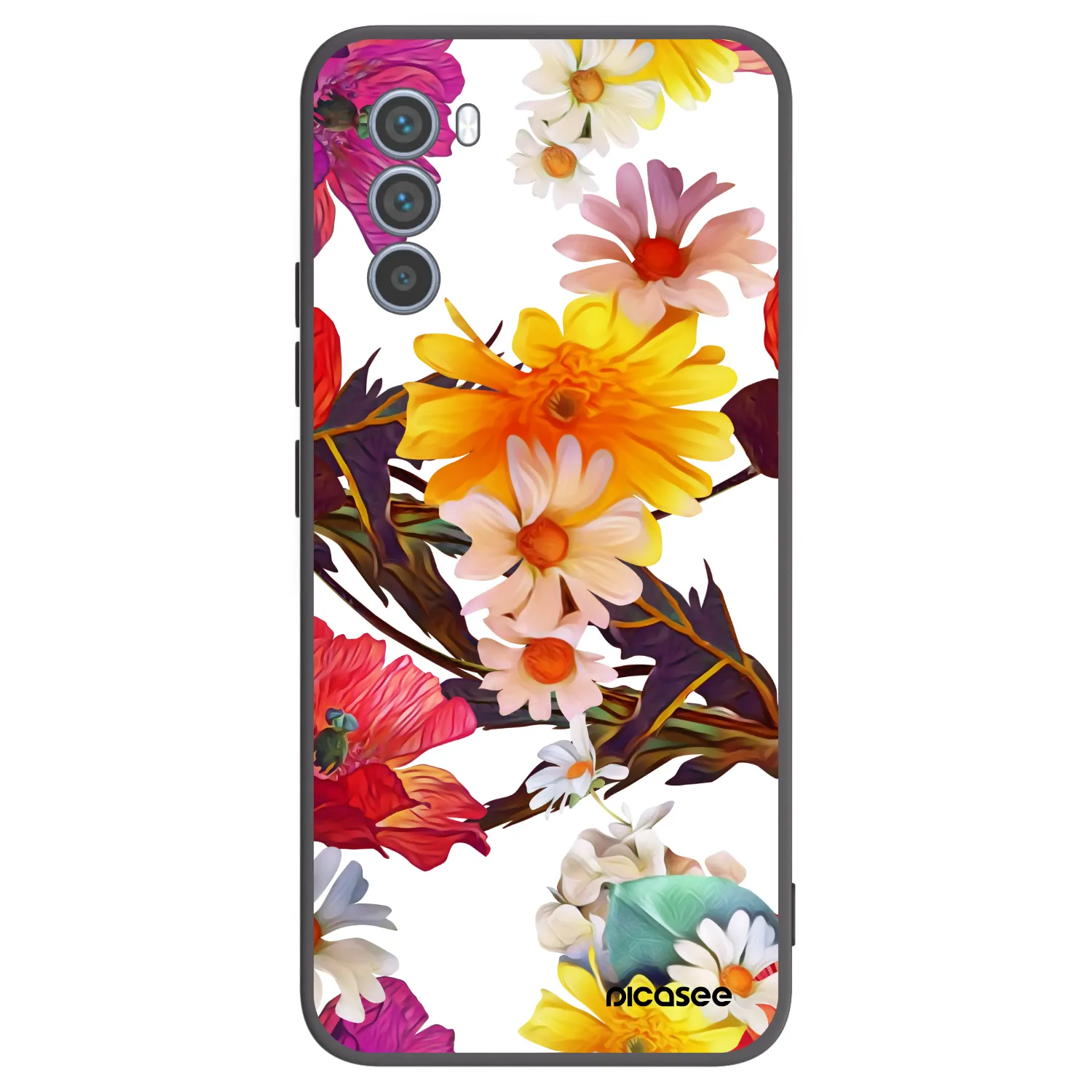 Picasee crna silikonska maskica za Motorola Moto G62 - Meadow