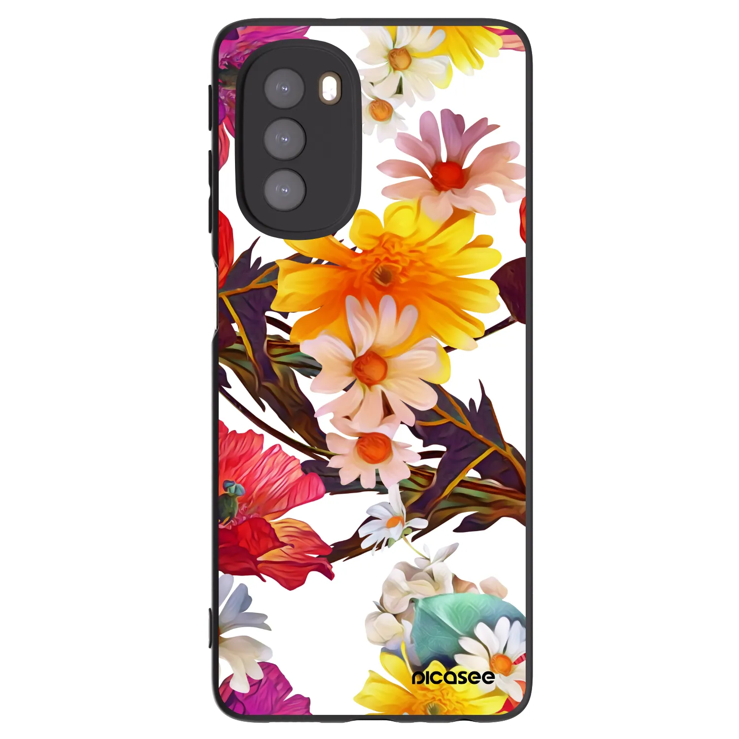 Picasee crna silikonska maskica za Motorola Moto G51 - Meadow