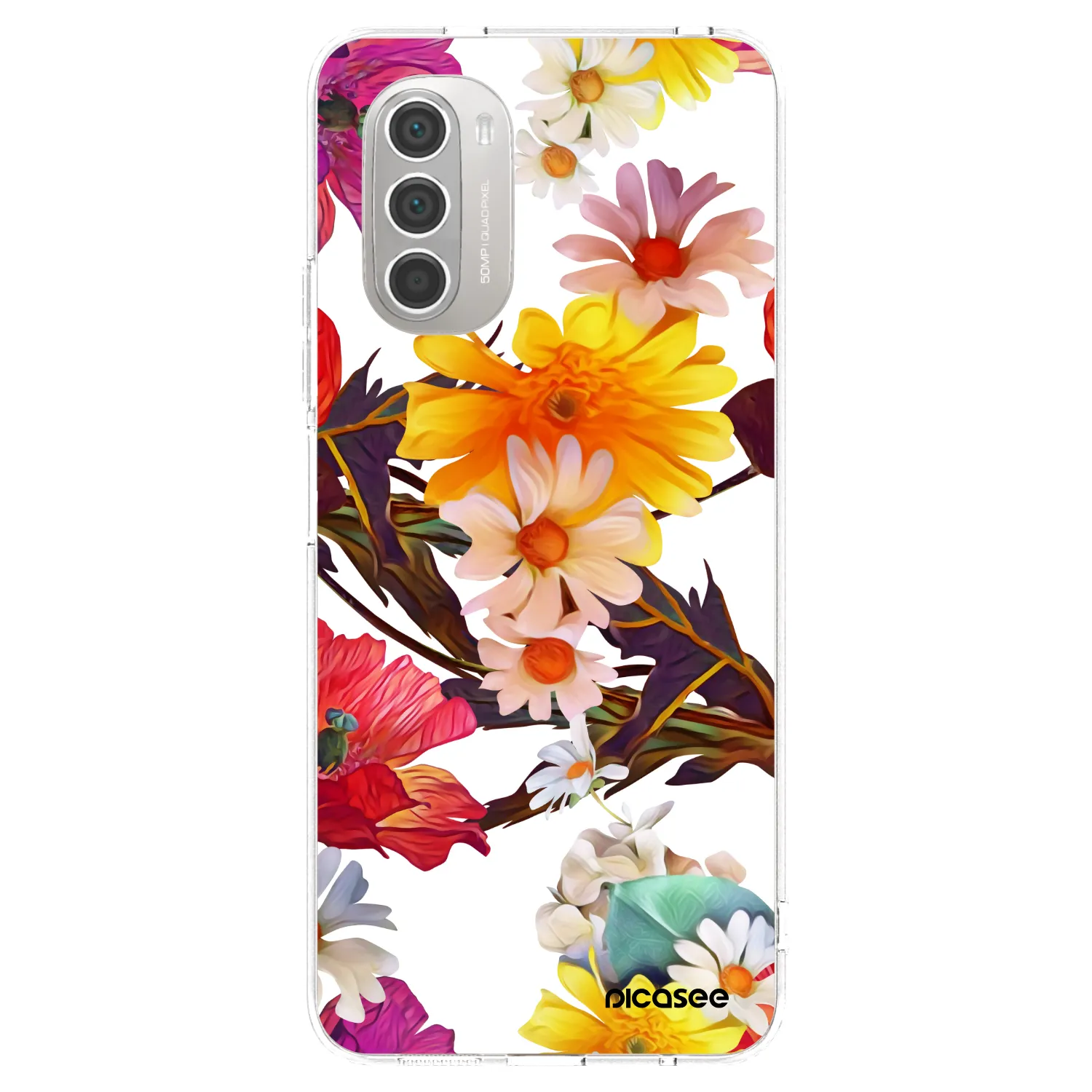 Picasee silikonska prozirna maskica za Motorola Moto G51 - Meadow
