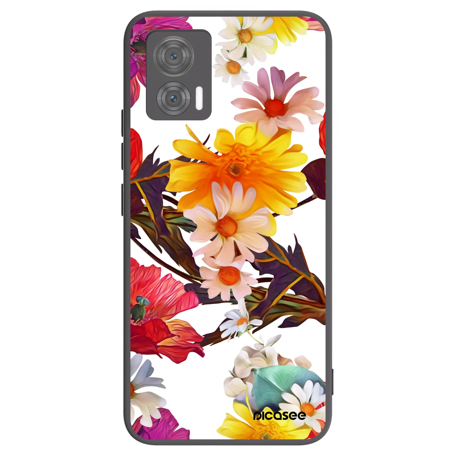 Picasee crna silikonska maskica za Motorola Edge 30 Neo - Meadow
