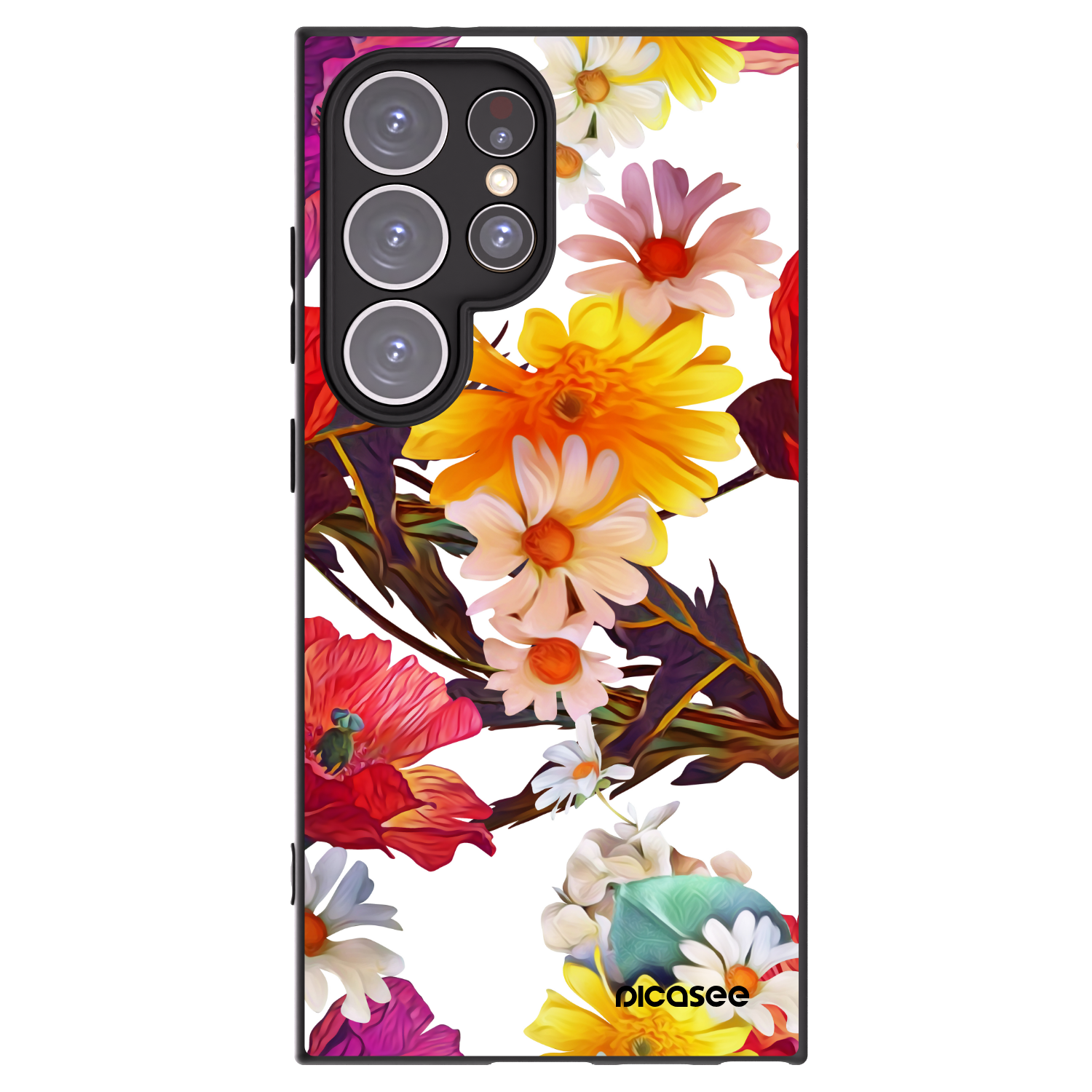 Picasee crna silikonska maskica za Samsung Galaxy S24 Ultra S928B 5G - Meadow