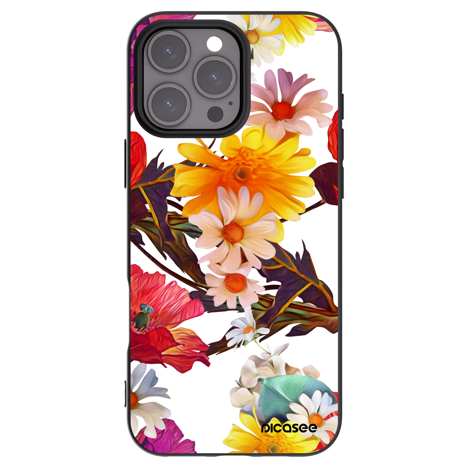 Picasee crna silikonska maskica za Apple iPhone 16 Pro Max - Meadow
