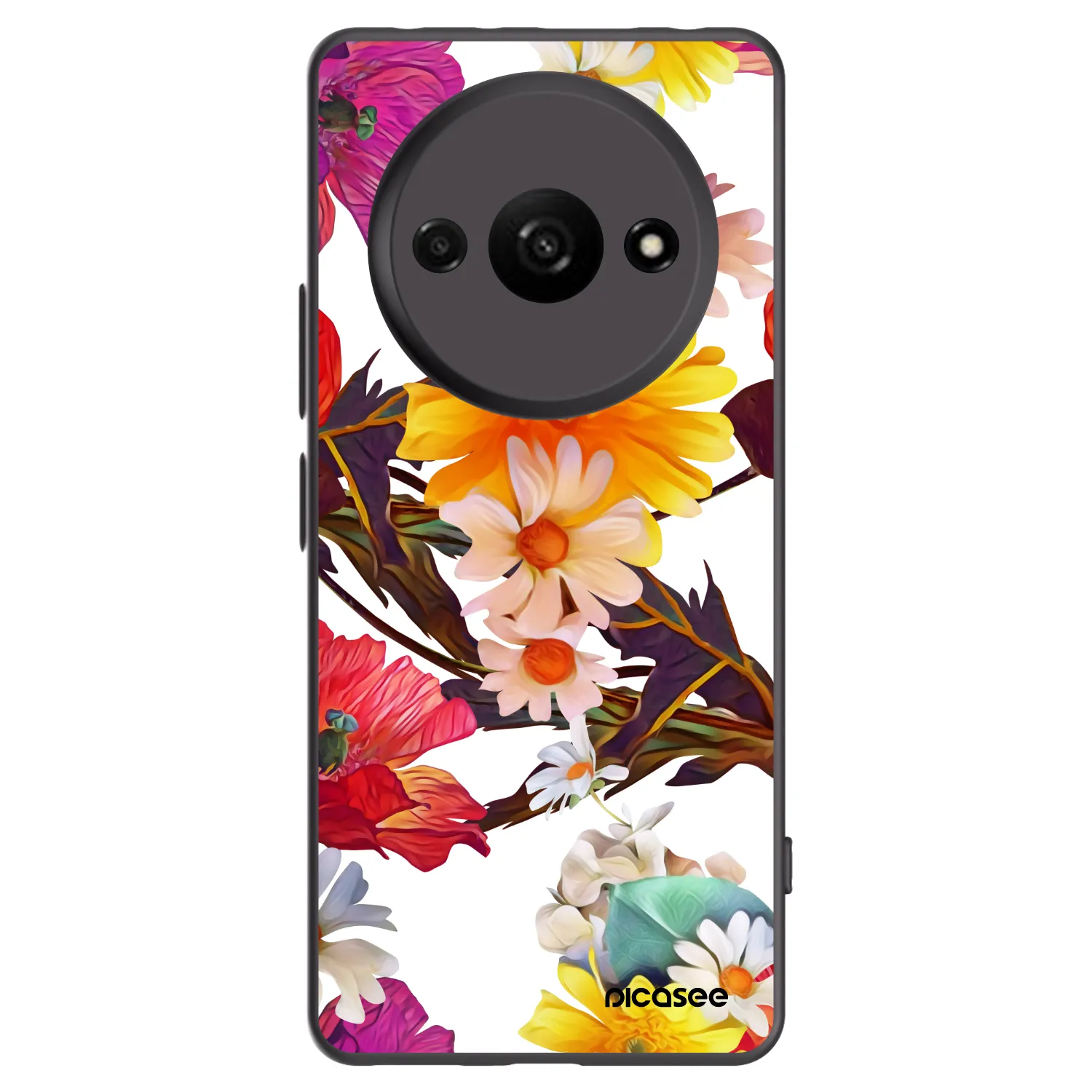 Picasee crna silikonska maskica za Xiaomi Redmi A3 - Meadow