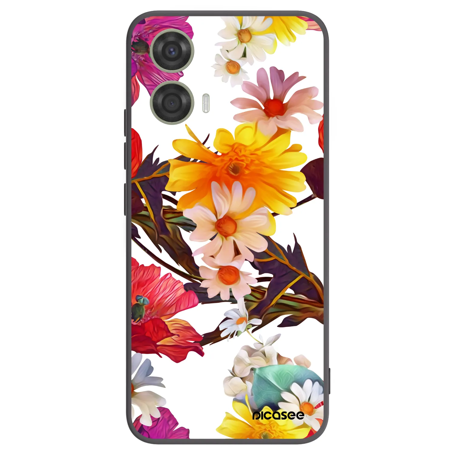 Picasee crna silikonska maskica za Motorola Moto G24 - Meadow