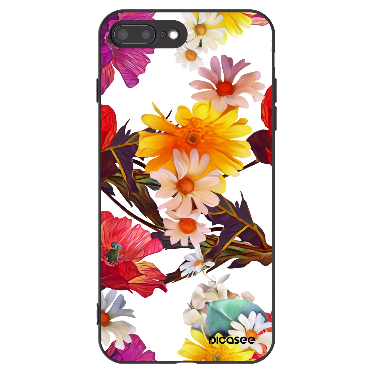 Picasee crna silikonska maskica za Apple iPhone 7 Plus - Meadow