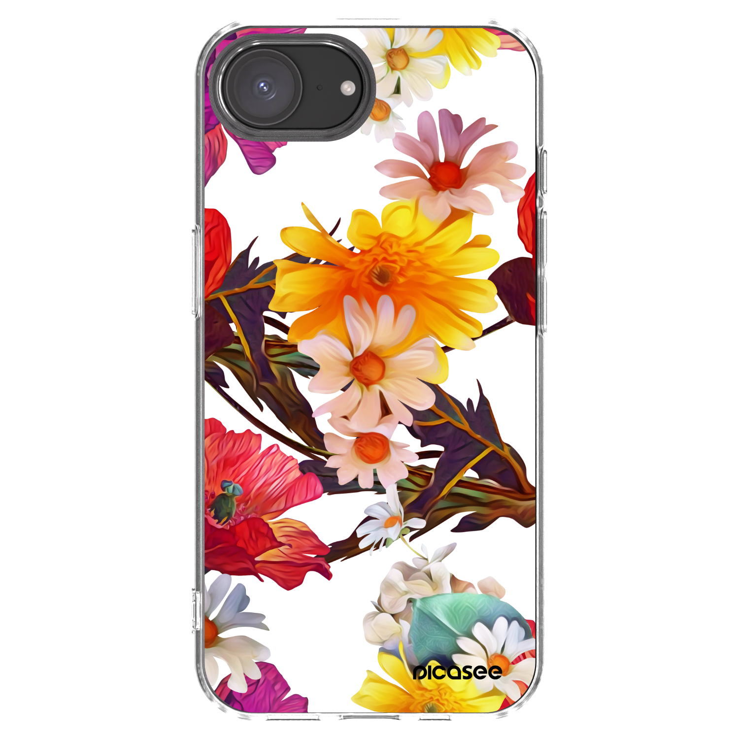 Picasee silikonska prozirna maskica za Apple iPhone 16e - Meadow