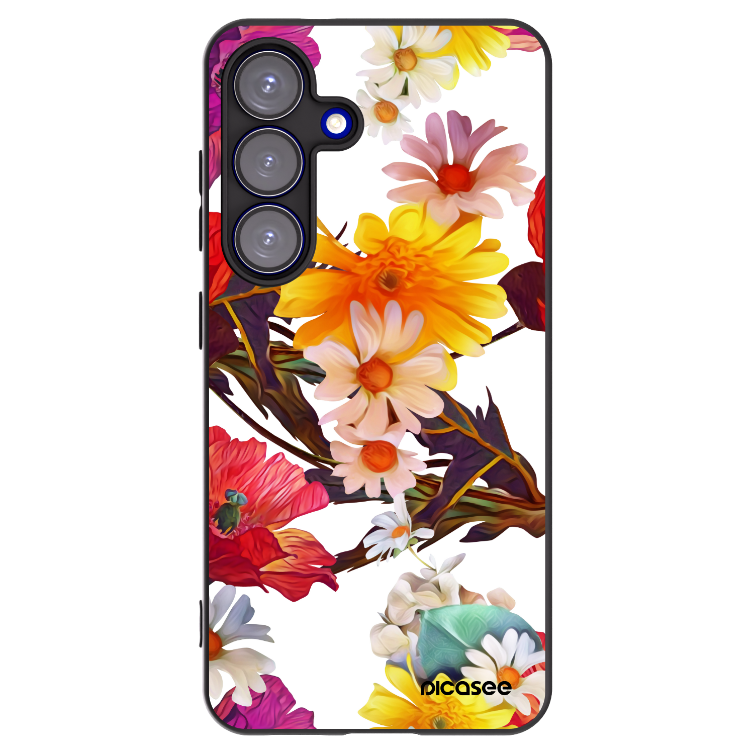 Picasee crna silikonska maskica za Samsung Galaxy S25 5G - Meadow