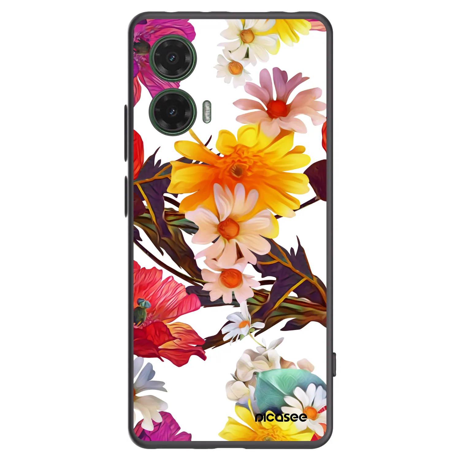 Picasee crna silikonska maskica za Motorola Moto G35 5G - Meadow
