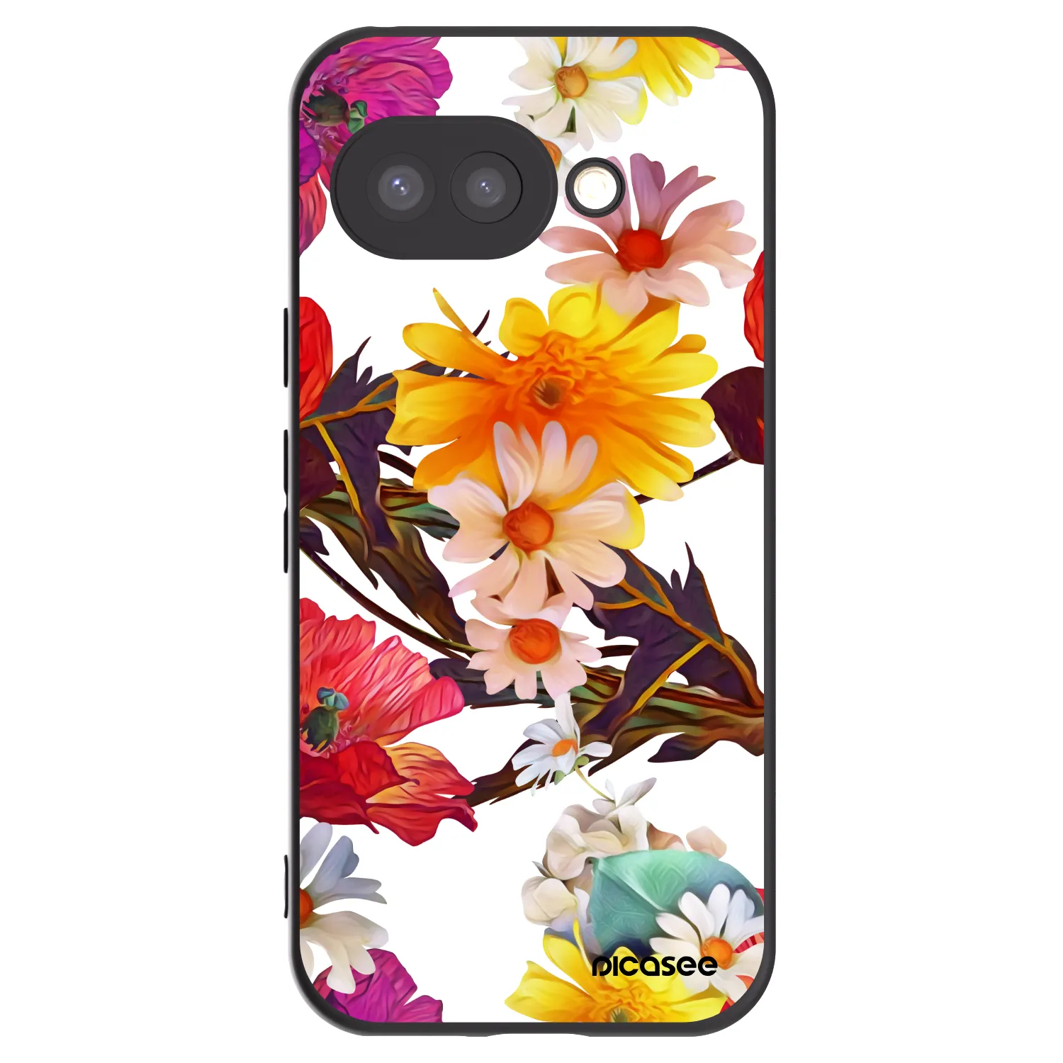 Picasee crna silikonska maskica za Google Pixel 9a - Meadow