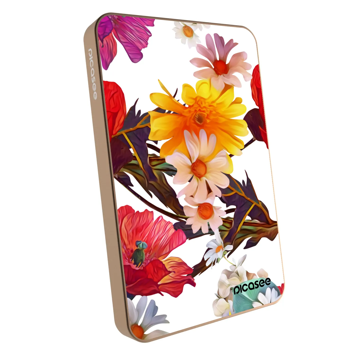 Picasee Prijenosni punjač s MagSafe 5 000 mAh Zlatni - Meadow