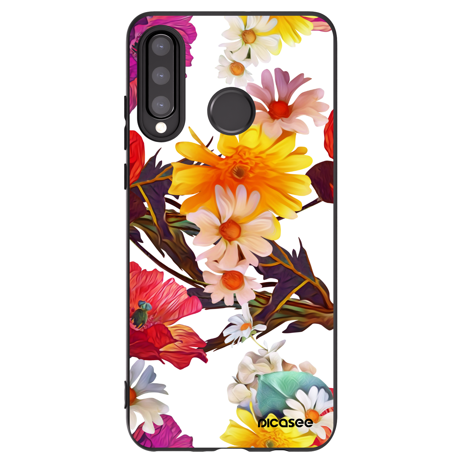 Picasee crna silikonska maskica za Huawei P30 Lite - Meadow