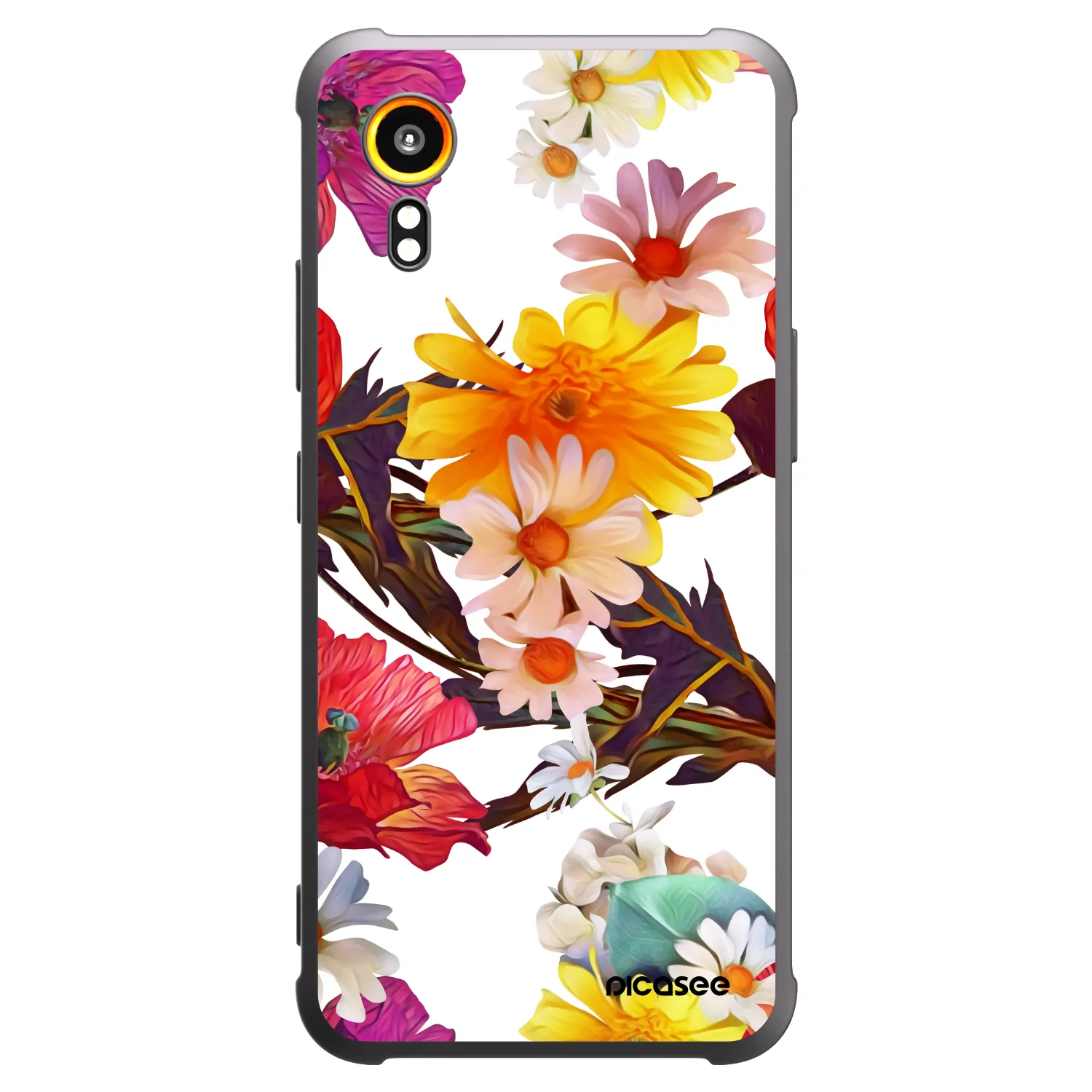 Picasee crna silikonska maskica za Samsung Galaxy Xcover 7 - Meadow