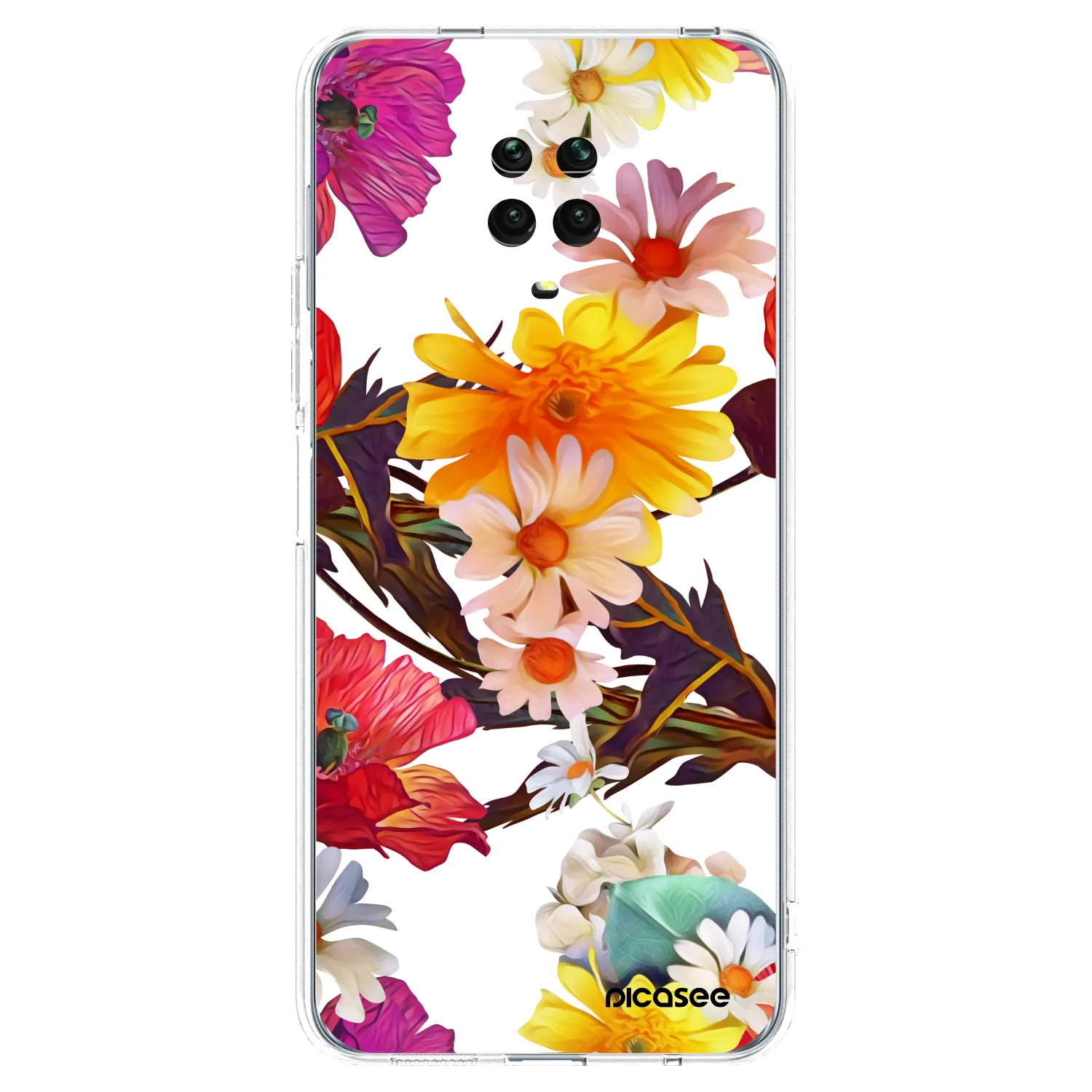 Picasee silikonska prozirna maskica za Xiaomi Redmi Note 9S - Meadow