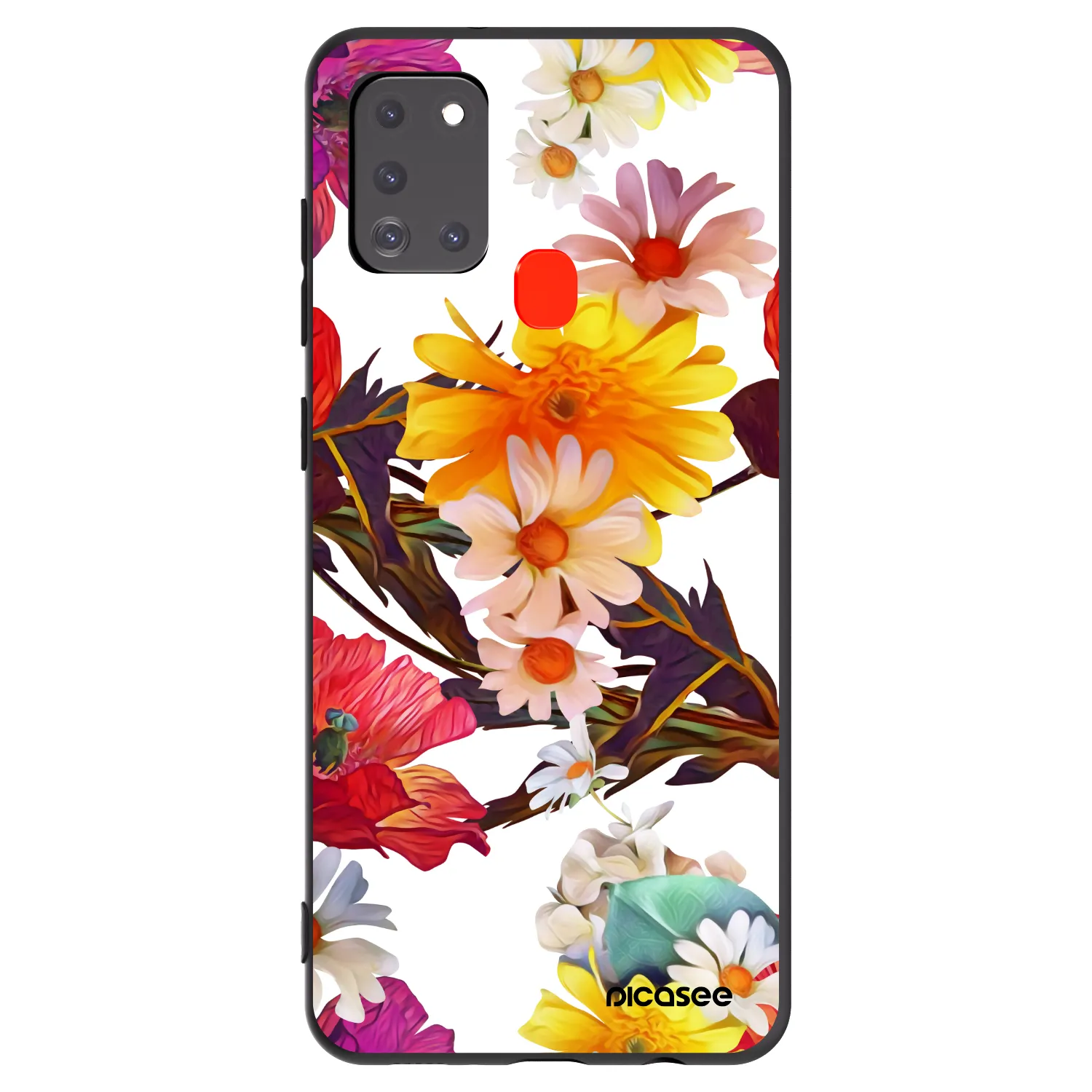 Picasee crna silikonska maskica za Samsung Galaxy A21s - Meadow