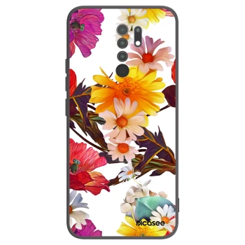 Picasee crna silikonska maskica za Xiaomi Redmi 9 - Meadow
