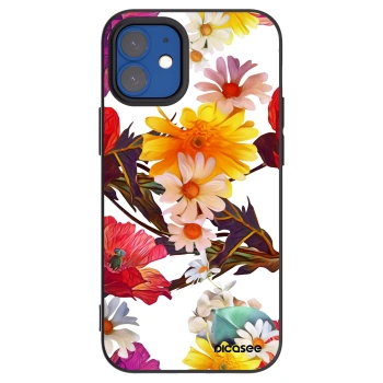Picasee crna silikonska maskica za Apple iPhone 12 mini - Meadow